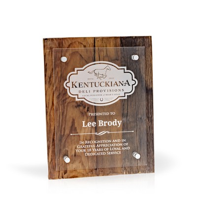 Rustico Reclaimed Wood Plaque Award - Small