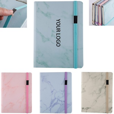 Marble-Patterned A5 Notebook