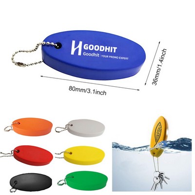 Oval Floating Key Ring PU Stress Reliever & Key Float
