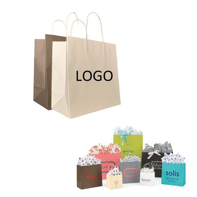 Midtown Flip-Top Kraft Shopping Bag