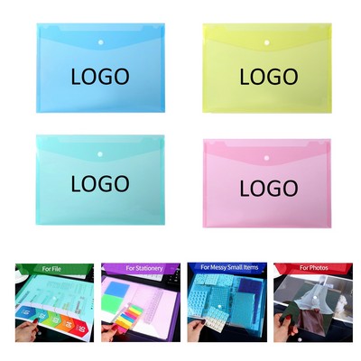 Clear Snap-button Document Folder