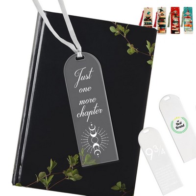 Custom Clear Acrylic Bookmark With Tassel