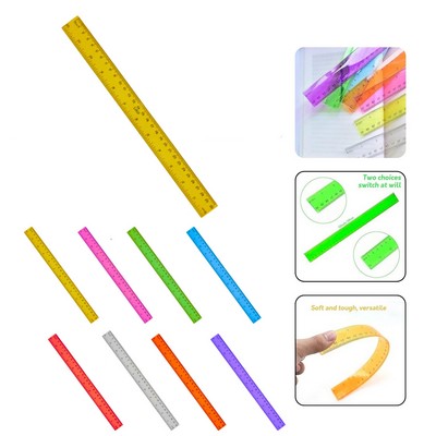 12" Transparent Plastic Ruler