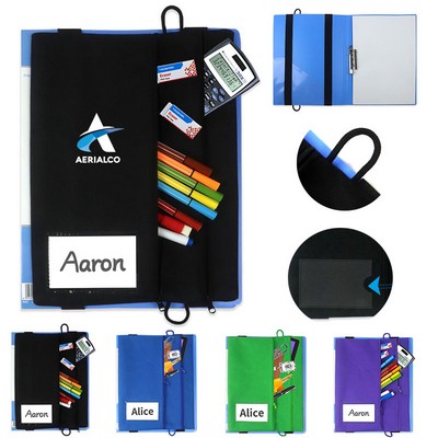 Adjustable Elastic Band Multi Pockets File Folder Binder Bag