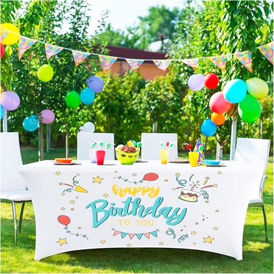 Personalized Stretch Spandex Table cloth 6'