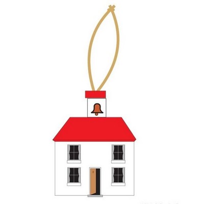School House Executive Ornament w/ Mirrored Back (4 Square Inch)