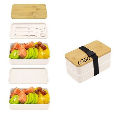 Portable Double Layer Bento Lunch Box