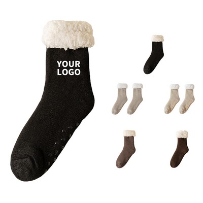 Thick Fleece Lined Slipper Sock 7.87" Length x 8.66" Width