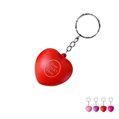 PU Foam Heart Shaped Stress Reliever Keychain