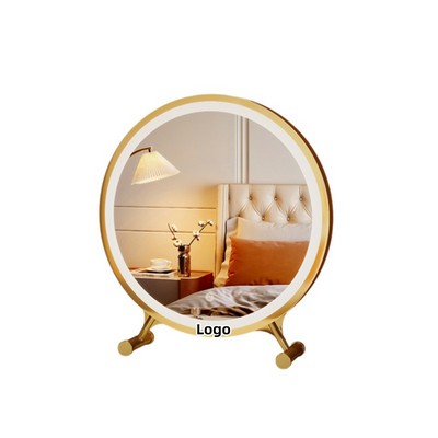 Large LED Lighted Vanity Mirror for Bedroom and Dorm Use