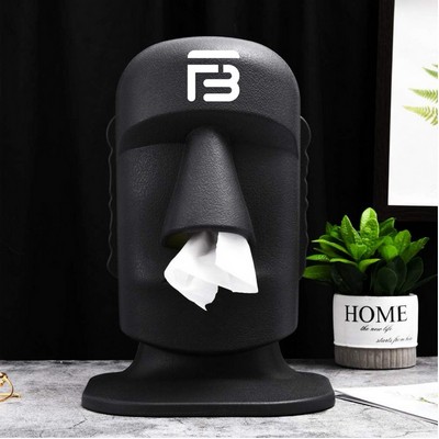 Moai Face Nose Tissue Box