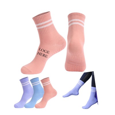 Mid-Calf Anti-Slip Women's Yoga Socks