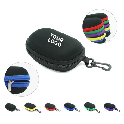 Ethylene Vinyl Acetate Waterproof Zipper Glasses Case 4" x 2.8"