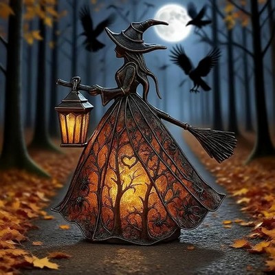 Halloween Witch Lantern Decor