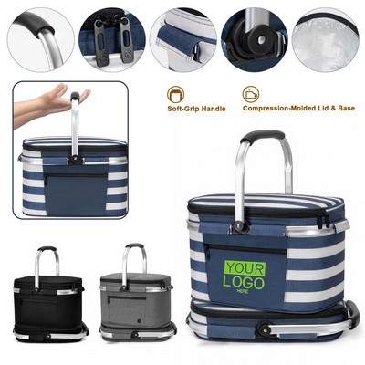 Oxford Cloth Picnic Baskets