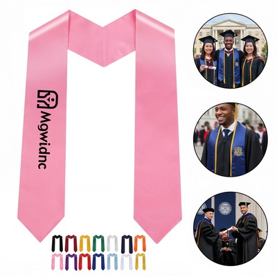 Graduation Honor Sash Stole Ceremony Scarf with Logo for Adults