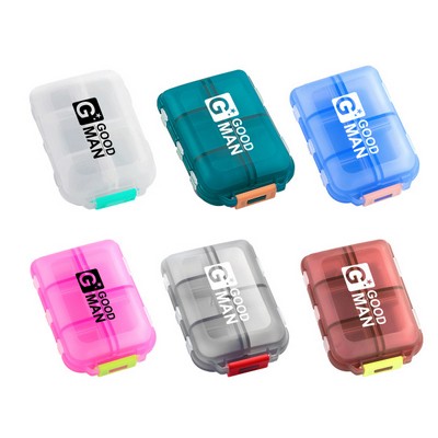 10-Compartment Portable Pill Organizer