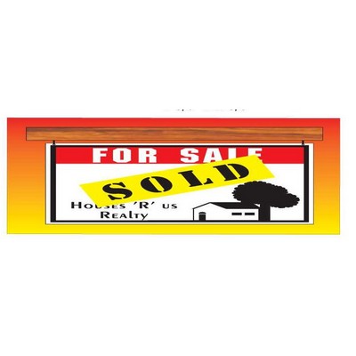 Sold Sign Panoramic Metal Photo Magnet (1 5/8"x4 5/8")