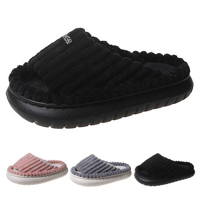 Summer Non-Slip Open-Toe Cotton Slippers