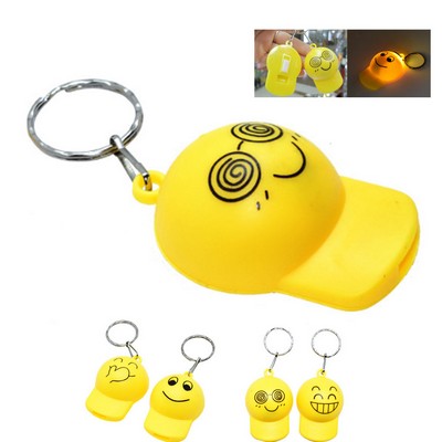 LED Cap-Shaped Keychain