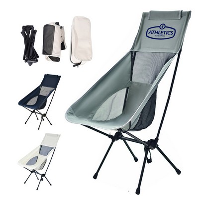 330LBS Reclining Camping Chair with Headrest