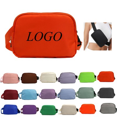 Athletic Nylon Crossbody Fanny Bag For Sports Activities