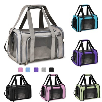 Travel Soft Sided Small Medium Up to 15 Lbs Collapsible Puppy Dog Carrier