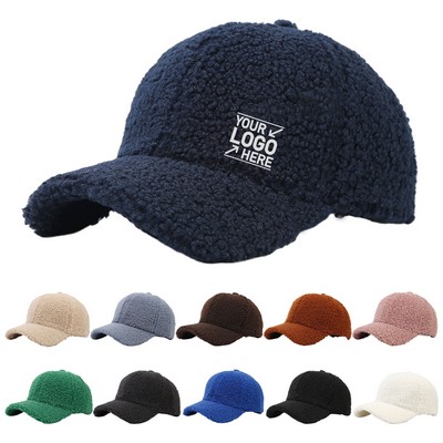 Cozy Winter Baseball Cap Adjustable Warm Hat for Women