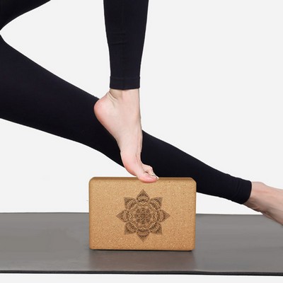 Natural Cork 3-6-9 Yoga Block - Eco-Friendly & High-Density