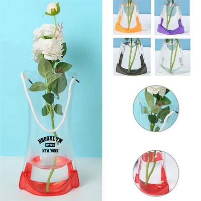 Clear PVC Shatterproof Bedroom Wedding Vase Bouquet Bag
