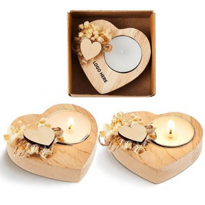 Heart Shaped Candle Holders with Tealight Candle