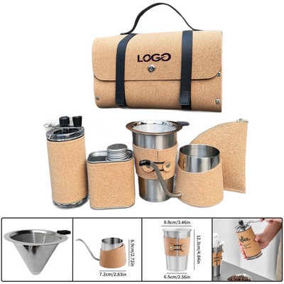 Portable Stainless Steel Coffee Grinder Kits With Manual