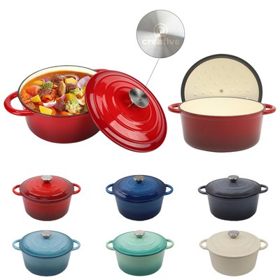4.5 Qt Enameled Cast Iron Dutch Oven Pot