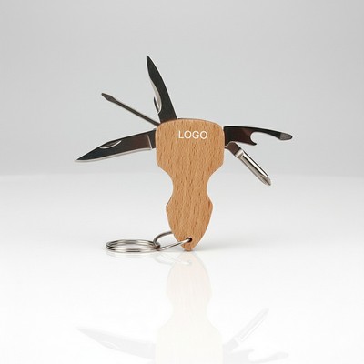 Multifunctional Folding Knife Keychain Tool with Screwdriver Outdoor Everyday Use