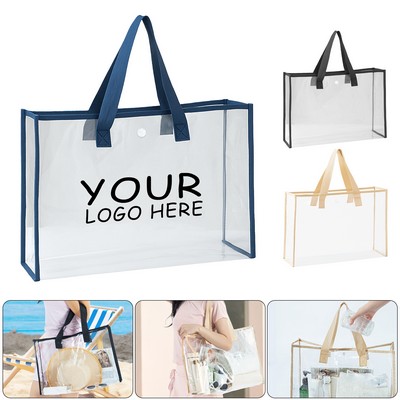 Large Capacity Transparent PVC Beach Tote Bag