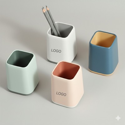 Two Tone Desktop Pen Holder Simple Stationery Organizer