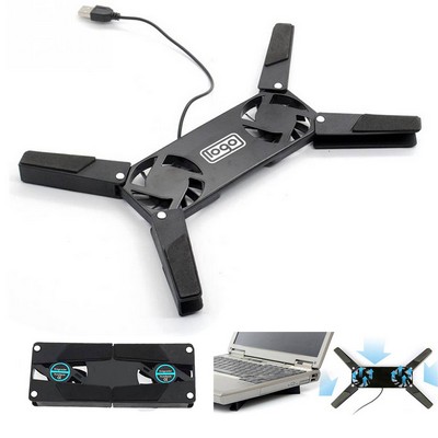 Foldable USB Laptop Cooling Stand/Dual Fan
