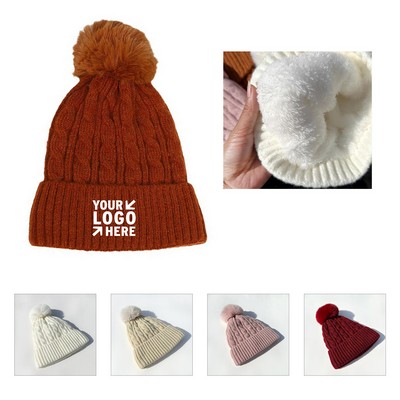 Blend Knit Pom Beanie