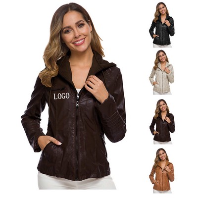 Ladies Smooth Finish Leather Jacket (XS-7XL)