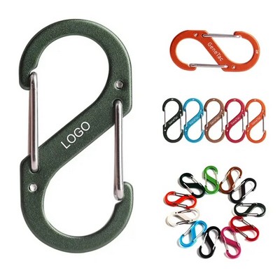 2" Outdoor Aluminum Alloy S Shaped Carabiner Clip