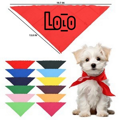 Polyester Full Color Triangle Pet Bandanna