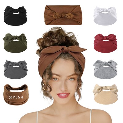 Multi Color Headband With Bow Tie