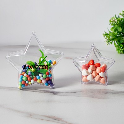 4" Acrylic Star Shaped Fillable Ornaments DIY Christmas Ball