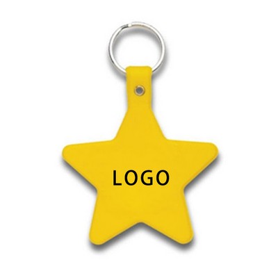 Soft Vinyl Star Keychain