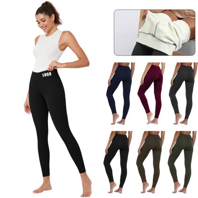 Fleece Lined Thermal Leggings Soft Stretch
