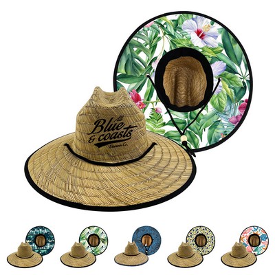 Woven Patch Lifeguard Straw Hat