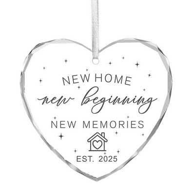 Crystal Heart Christmas Ornament