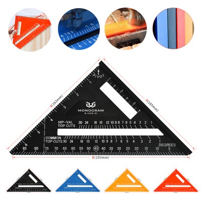 Carpenter Woodworking Tools 7" Speed Square Ruler