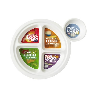 5 Flat Portion Control Plate with Drinking Holder