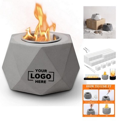 Desktop Small Fireplace Real Fire Alcohol Heater Diamond Shaped Creative Indoor Outdoor Office Stove